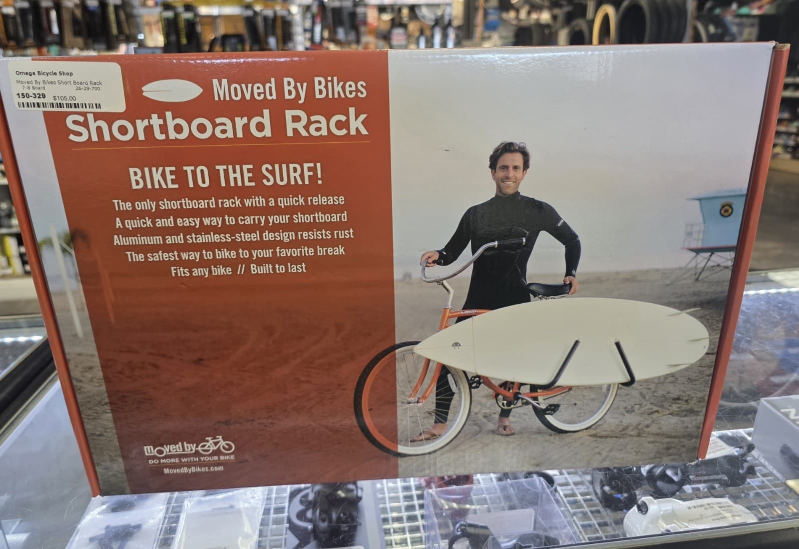 BLOCKSURF Moved by Bikes Shortboard Bike Rack