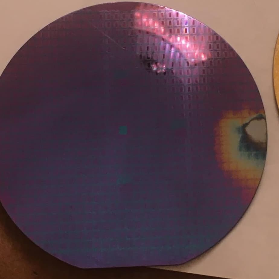 4" Unknown SEH Experimented Silicon Wafer 1980s Unique One of a Kind