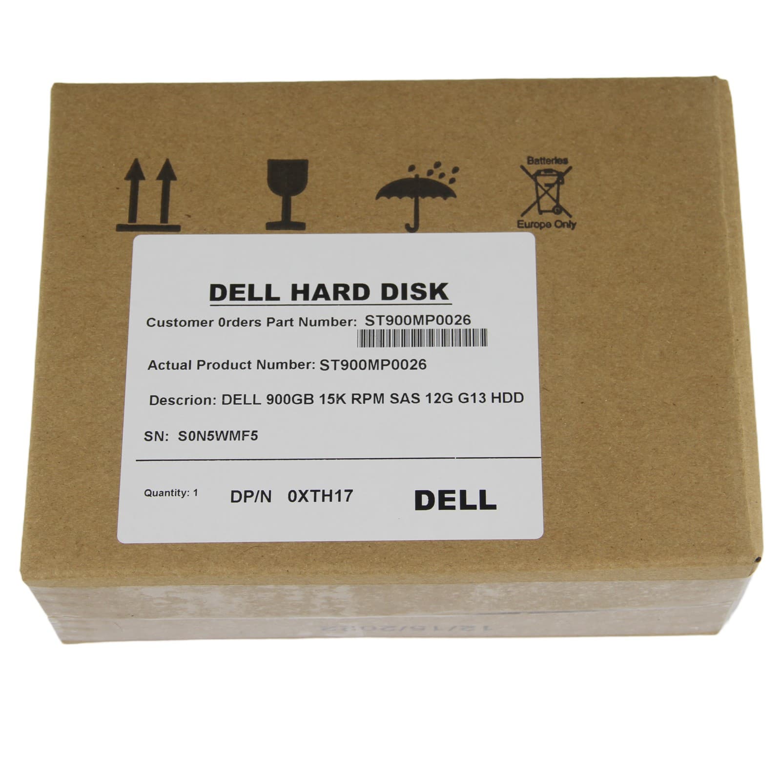 New In Box Dell 900GB SAS 10k 2.5" 6G HDD XTH17 Seagate ST900MP0026
