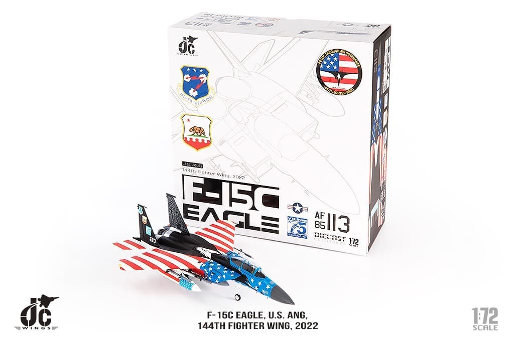 F-15C Eagle, US ANG, 144th Fighter Wing, 2022, 1/72, JCW-72-F15-029