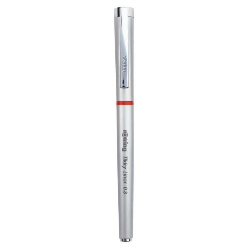 Rotring Tikky Silver Liner 0.3 Needlepoint Tip Gel Ink Pen New In Box S0919070