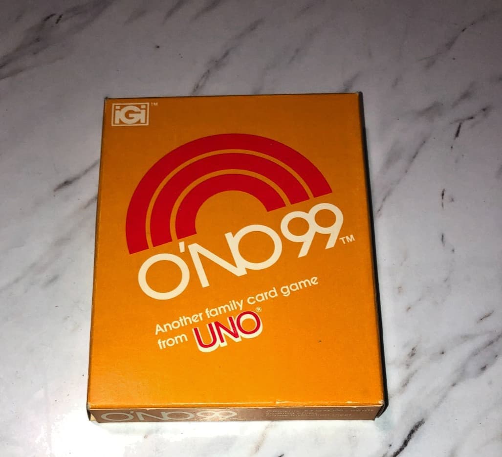 Vintage 1980 UNO O'NO 99 Card Game Complete In Box With Chips & Instructions