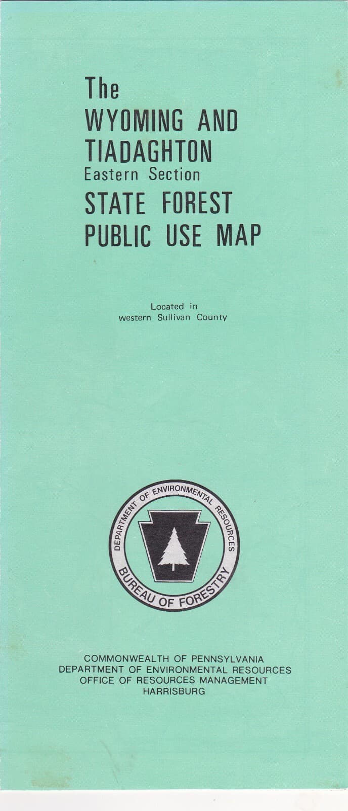 1980's Wyoming & Tiadaghton State Forest Public Use Map Brochure
