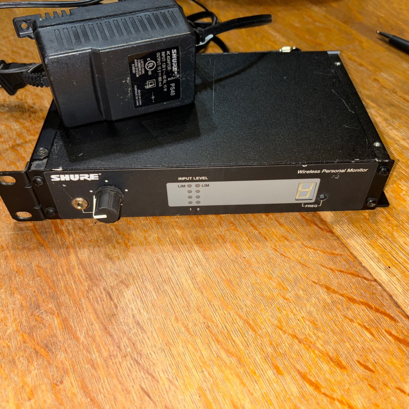 Shure Wireless Personal Monitor W/Power Cord. Tested & Works!