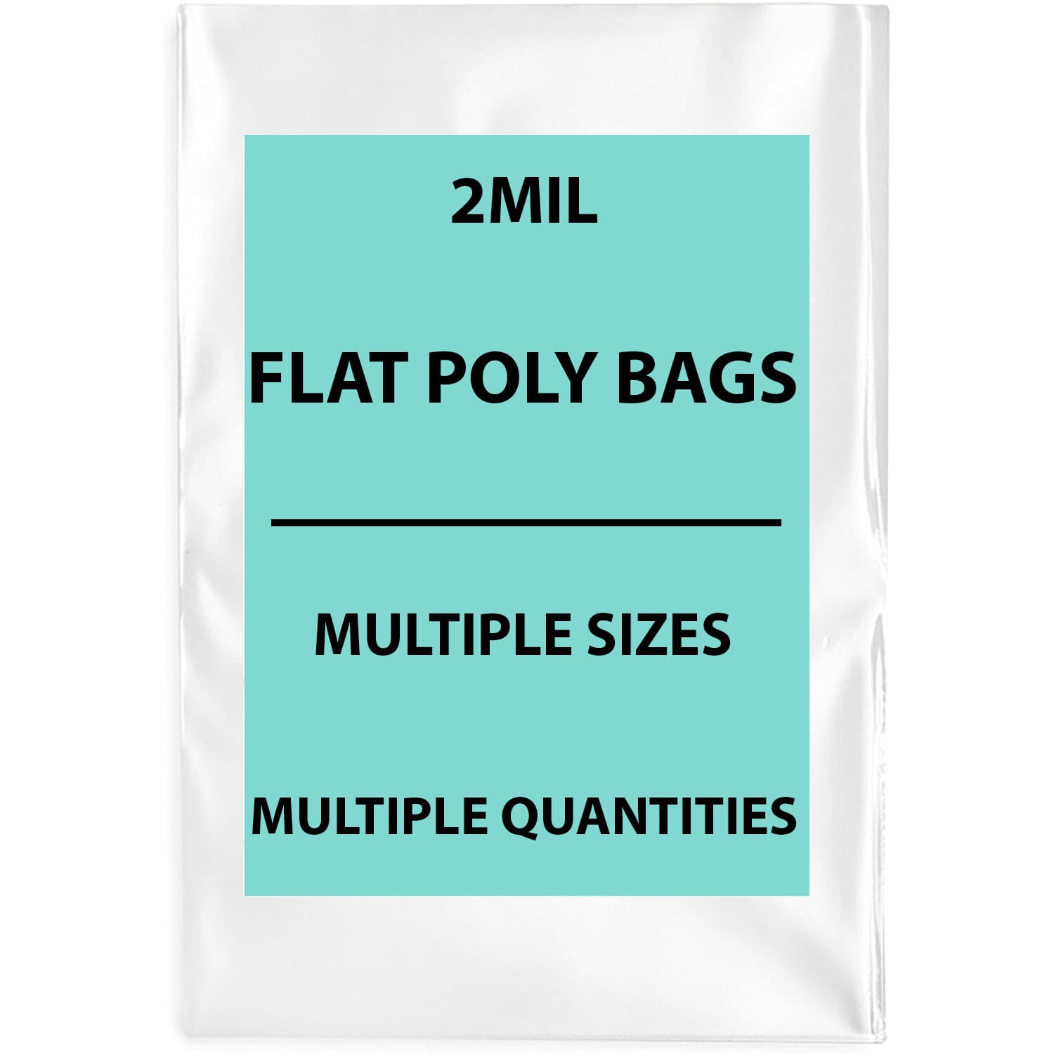Multiple Sizes Clear Poly Bags 2Mil Flat Open Top Plastic Packaging Packing LDPE