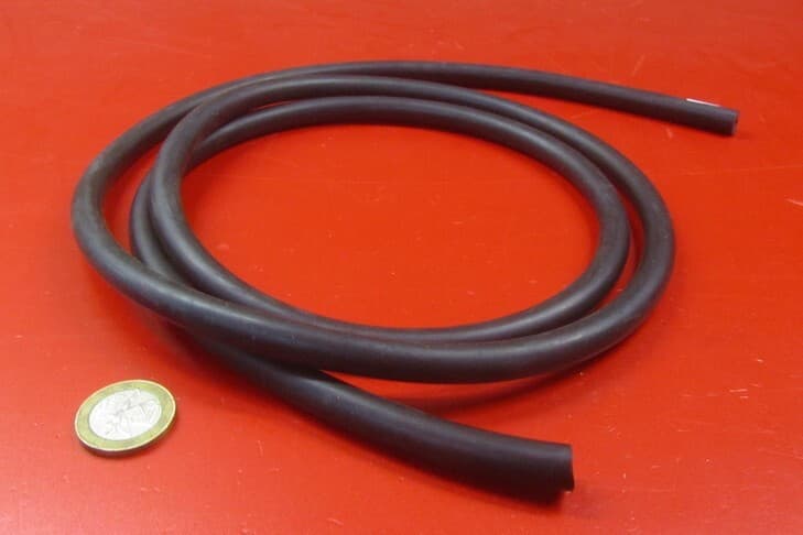 Latex Rubber Tubing Shore A35 Black 3/8" OD x 1/8" ID x 1/8" Wall x 10' Length