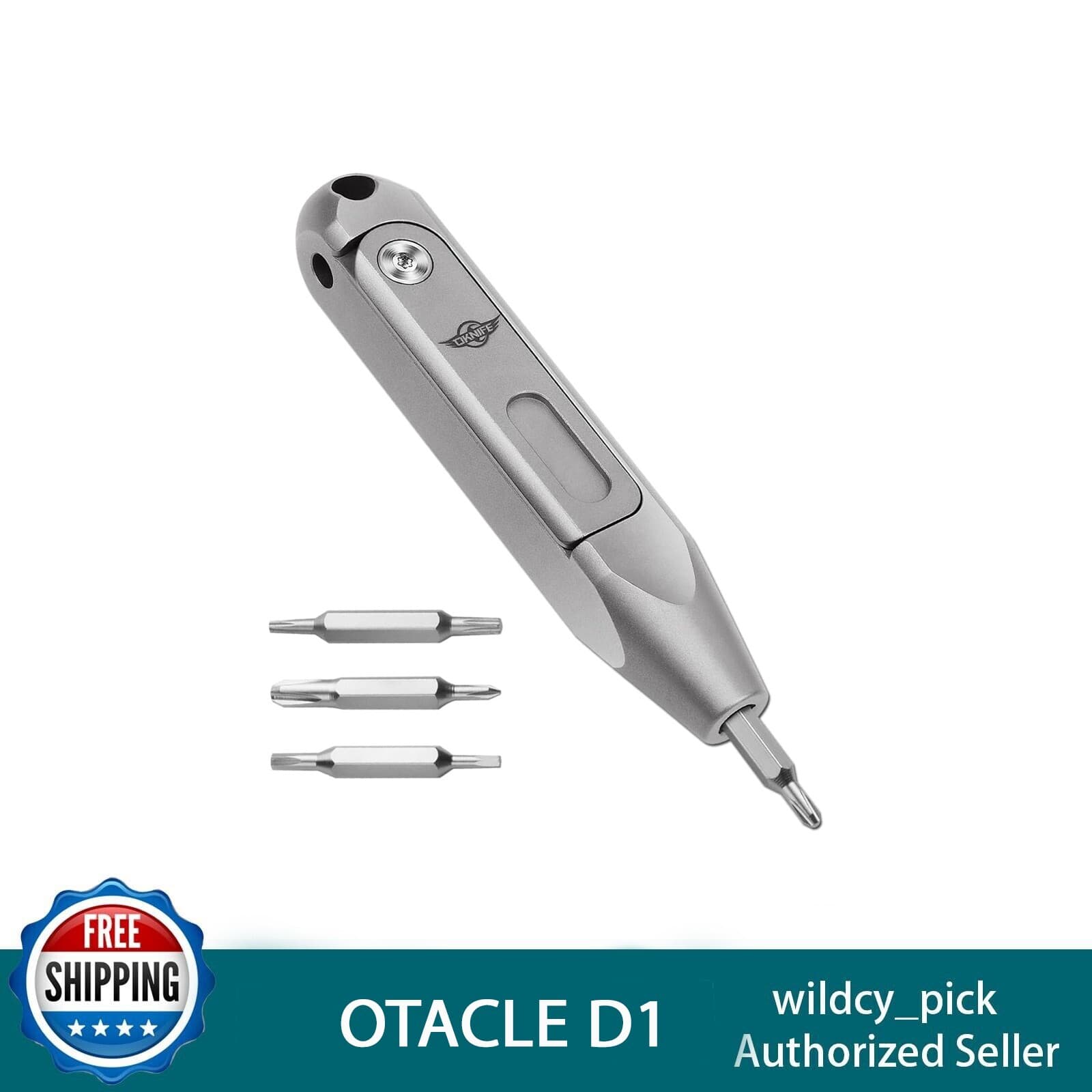 OKNIFE Otacle D1 EDC Titanium Multi-Bit Driver, 8 in 1 Pocket-Sized EDC Tool