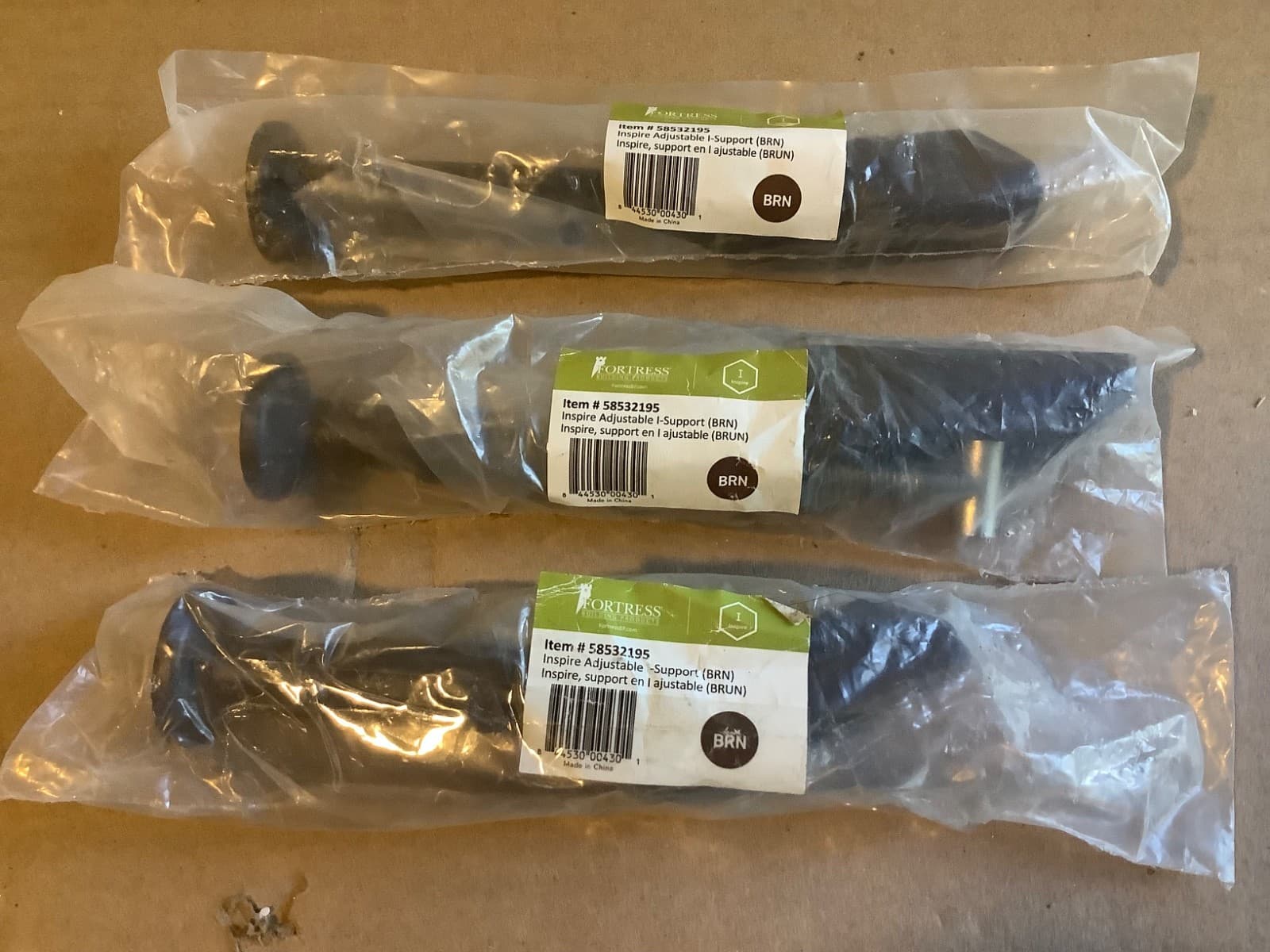 FORTRESS Inspire Railing Aluminum Brown Adjustable I-Support