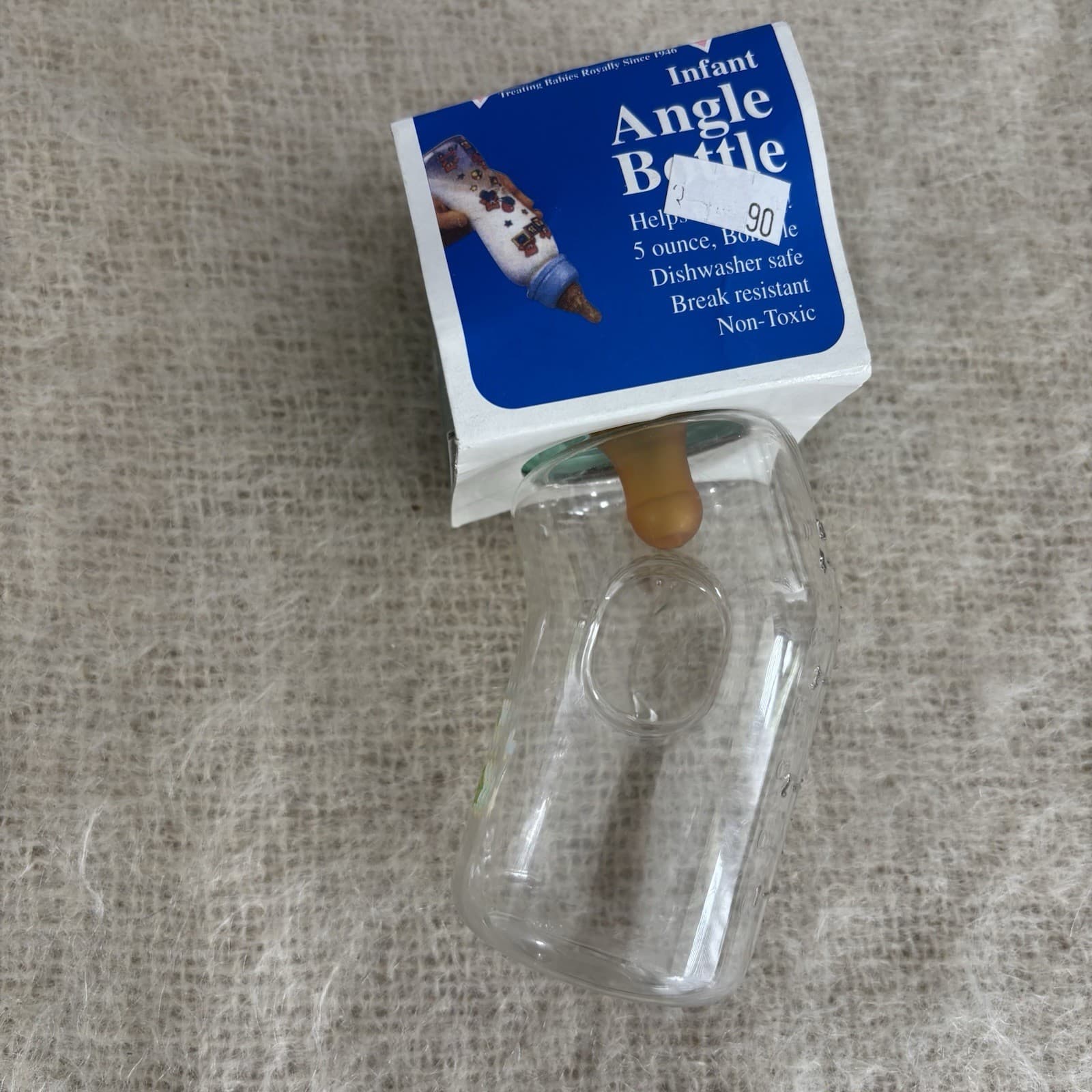 Vintage Baby King Infant Angle Bottle BK559 5 Oz Dated 1995 New Old Stock