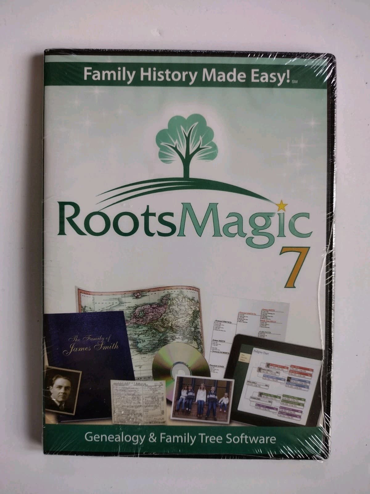 RootsMagic 7 Family Tree Genealogy CD Roots Magic 2015 New Sealed Free Shipping