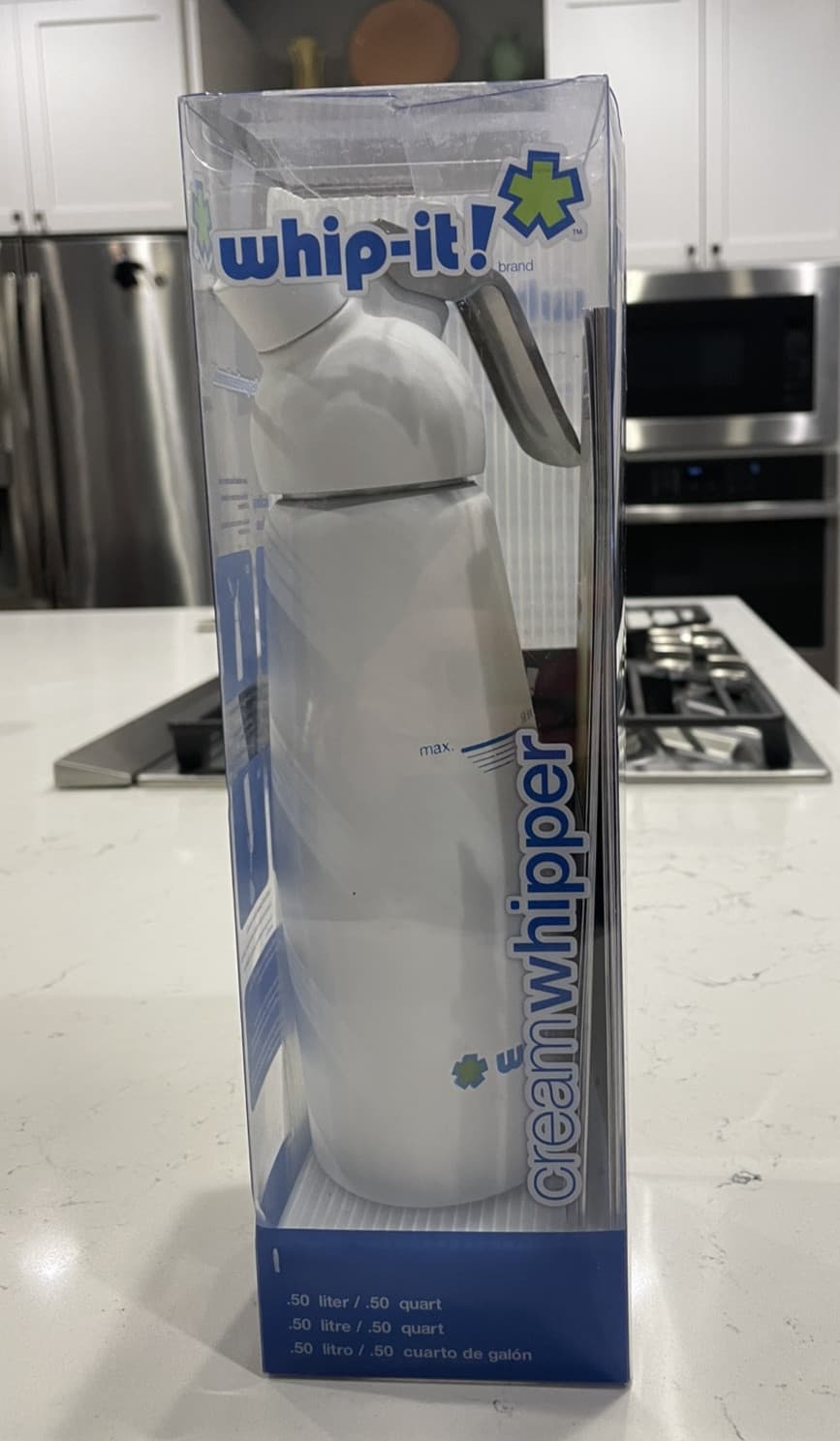 WHIP-IT CREAM WHIPPER DISPENSER .50 L White SV Plus-07 UNUSED W/ATTACHMENTS
