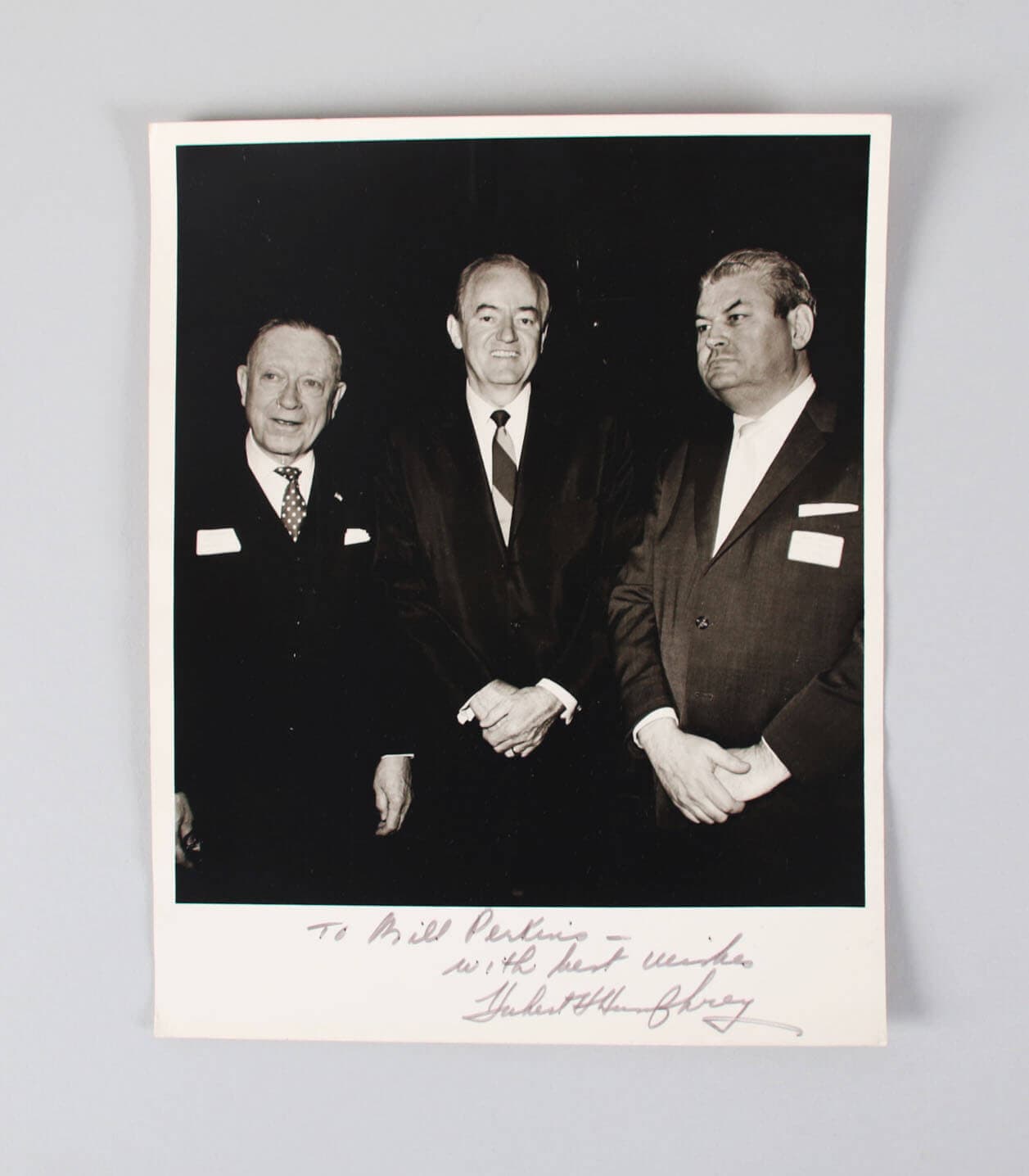 Hubert H. Humphrey Signed Photo 8x10 Vice President - COA JSA