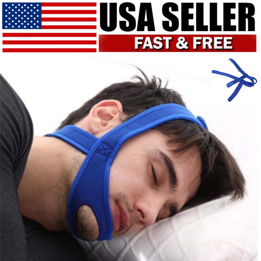 Snore Stop Anti Snoring Chin Strap Sleep Apnea Belt Snoreless Sleep Jaw Solution