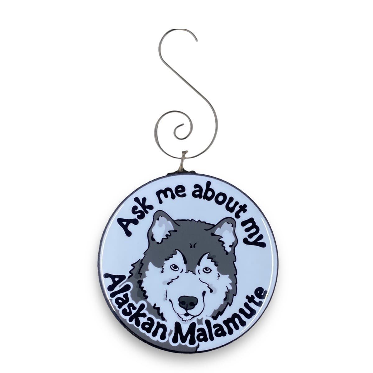 Alaskan Malamute Mini Ornament Ask Me About My Dog Holiday Decor Handmade Gift