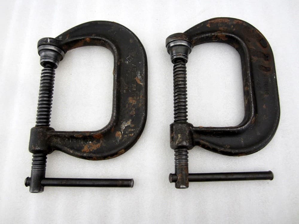2x Armstrong Heavy Duty 2" C-Clamp 78-402 Drop Forged Made in USA