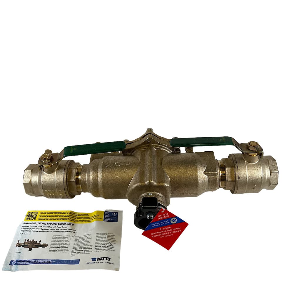 Watts 2 LF009-QT-FS 2" Lead-Free Reduced Pressure Zone Backflow Preventer -