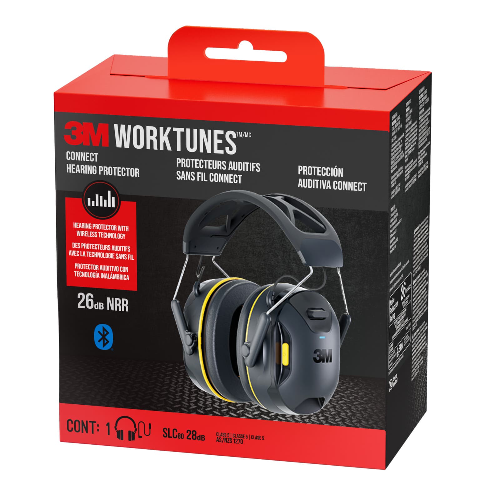3M WorkTunes Electronic Hearing Protectors: Connect with Bluetooth Technology (B