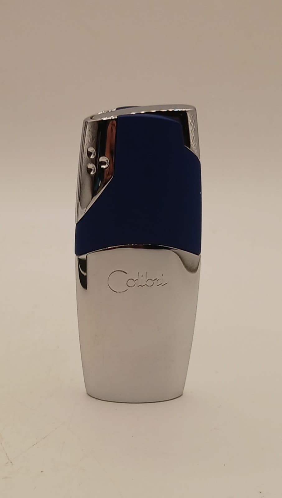 Colibri London QTR6900 Rio Jet Silver Blue Lighter NIB Windproof Patented Butane