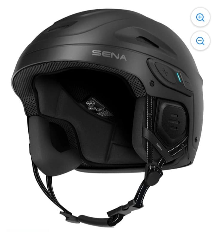 Sena Latitude SX Smart Snow/Ski Helmet, Built-in Speakers Mic Intercom, Black, M