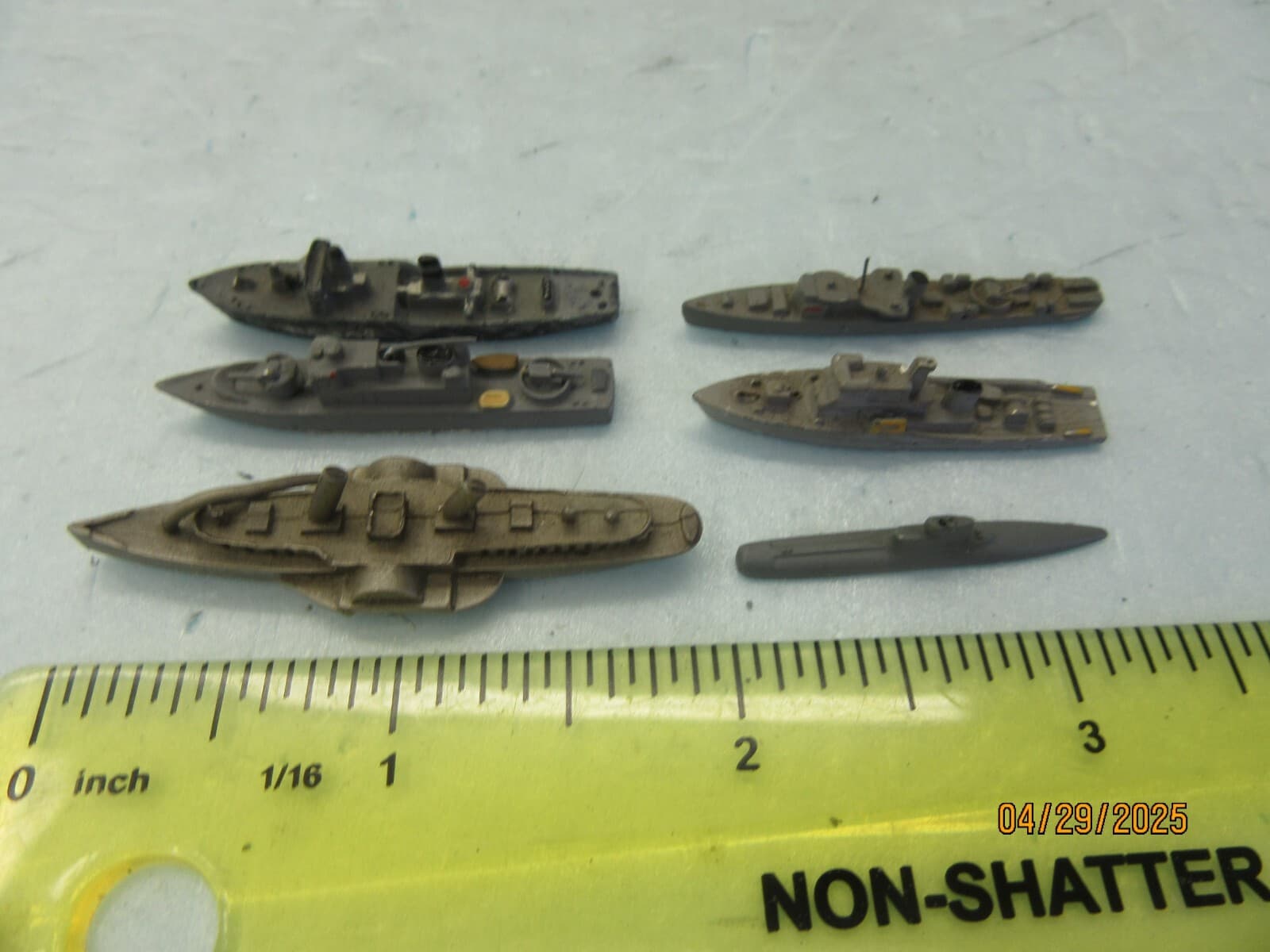 Wiking Die Cast Support Boat / SUB(Lot of 6) - MADE IN GERMANY IN THE 50TH *208