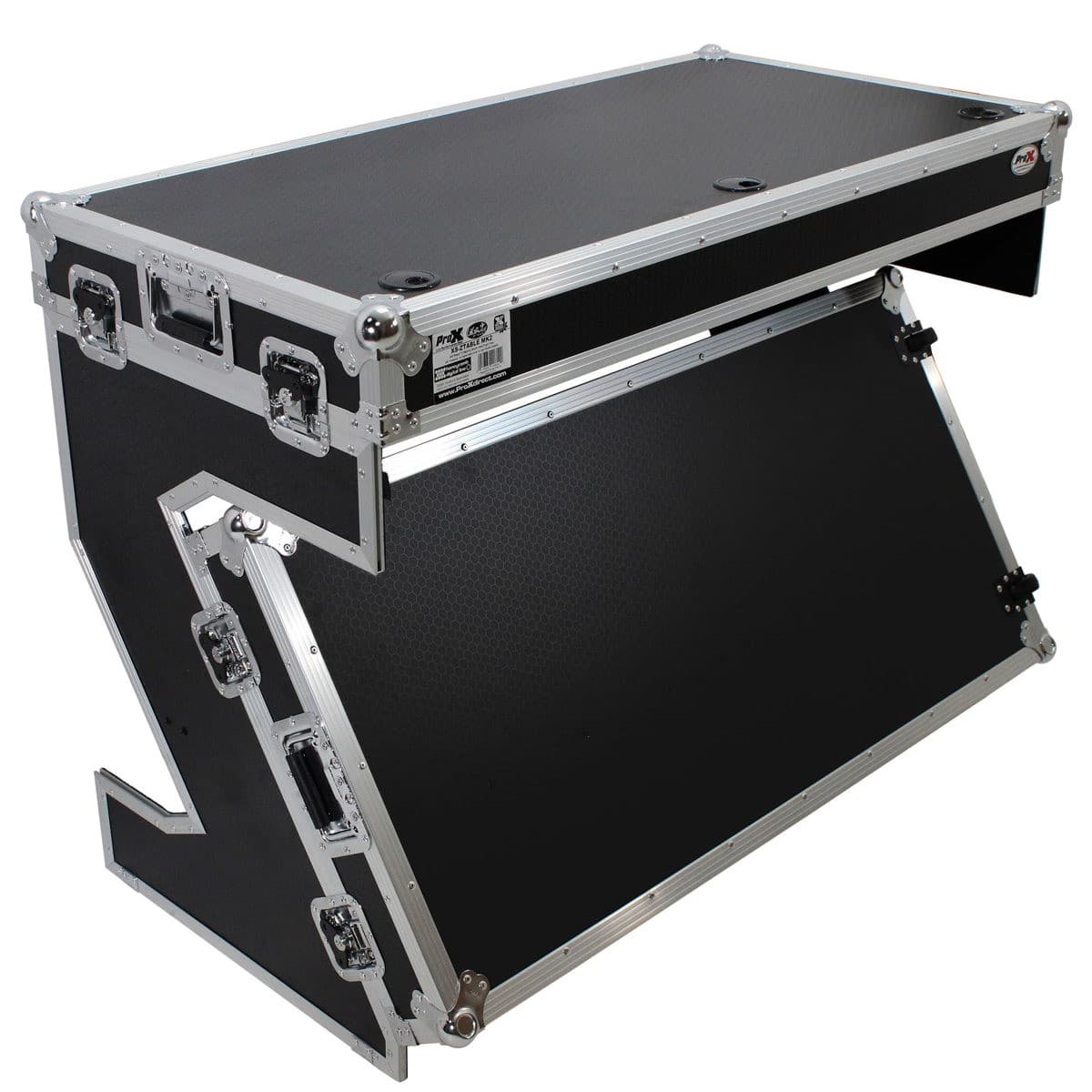ProX XS-ZTABLE Z-Style DJ Table Portable Flight Case with Handles and Wheels