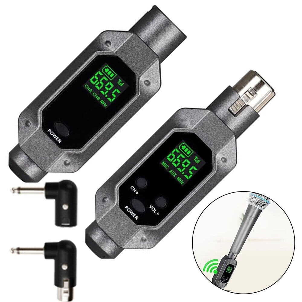 Wireless Microphone Converter XLR Transmitter System For Dynamic Microphone