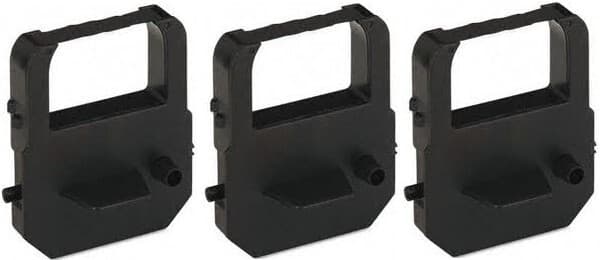 (3 pack) LATHEM 7000E TIME CLOCK RIBBON VIS6011 COMPATIBLE, Black Ink