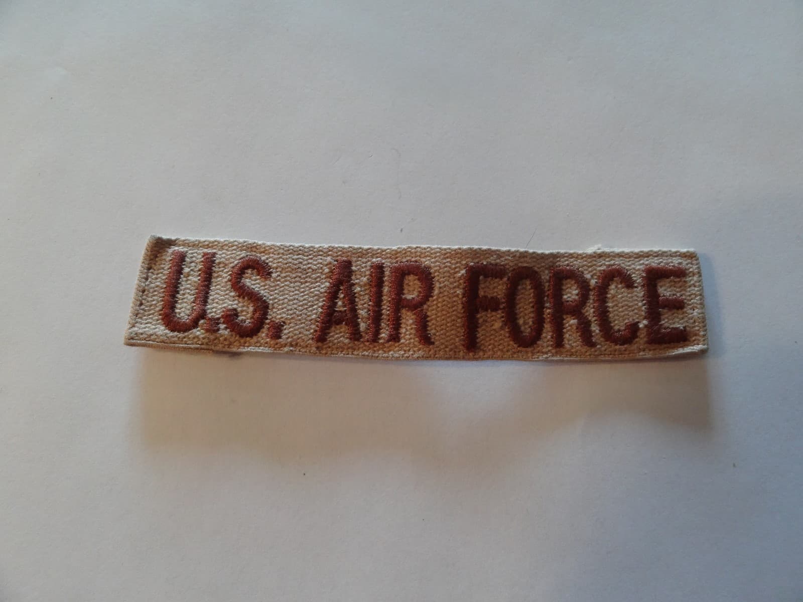MILITARY PATCH US AIR FORCE NAME TAPE SEW ON FOR DCUS DESERT COMBAT USED