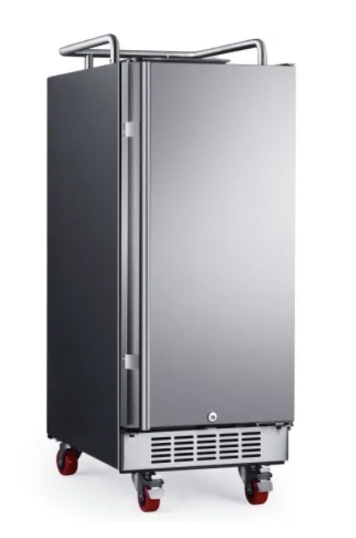 EdgeStar BR1500SS 15 Inch Wide Kegerator Conversion Refrigerator With Forced Air