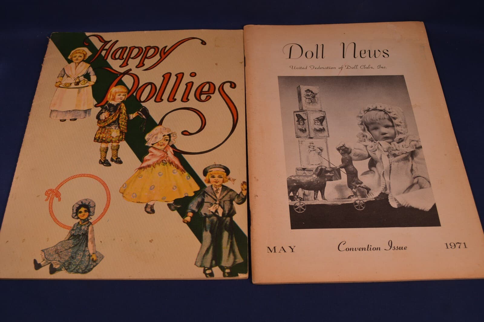 2 Vintage Doll Magazines Booklets,Happy Dollies Story Book,Doll News 1971