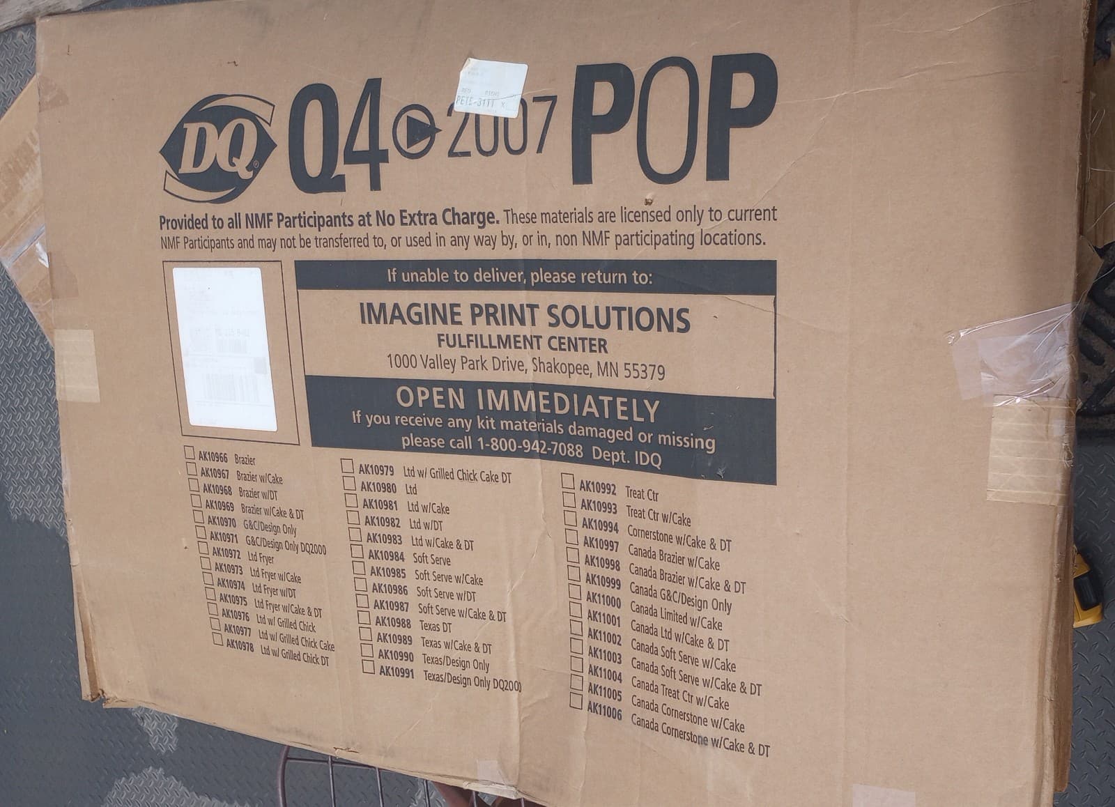 2007 Dairy Queen Complete Sales Package NOS In The Original Box