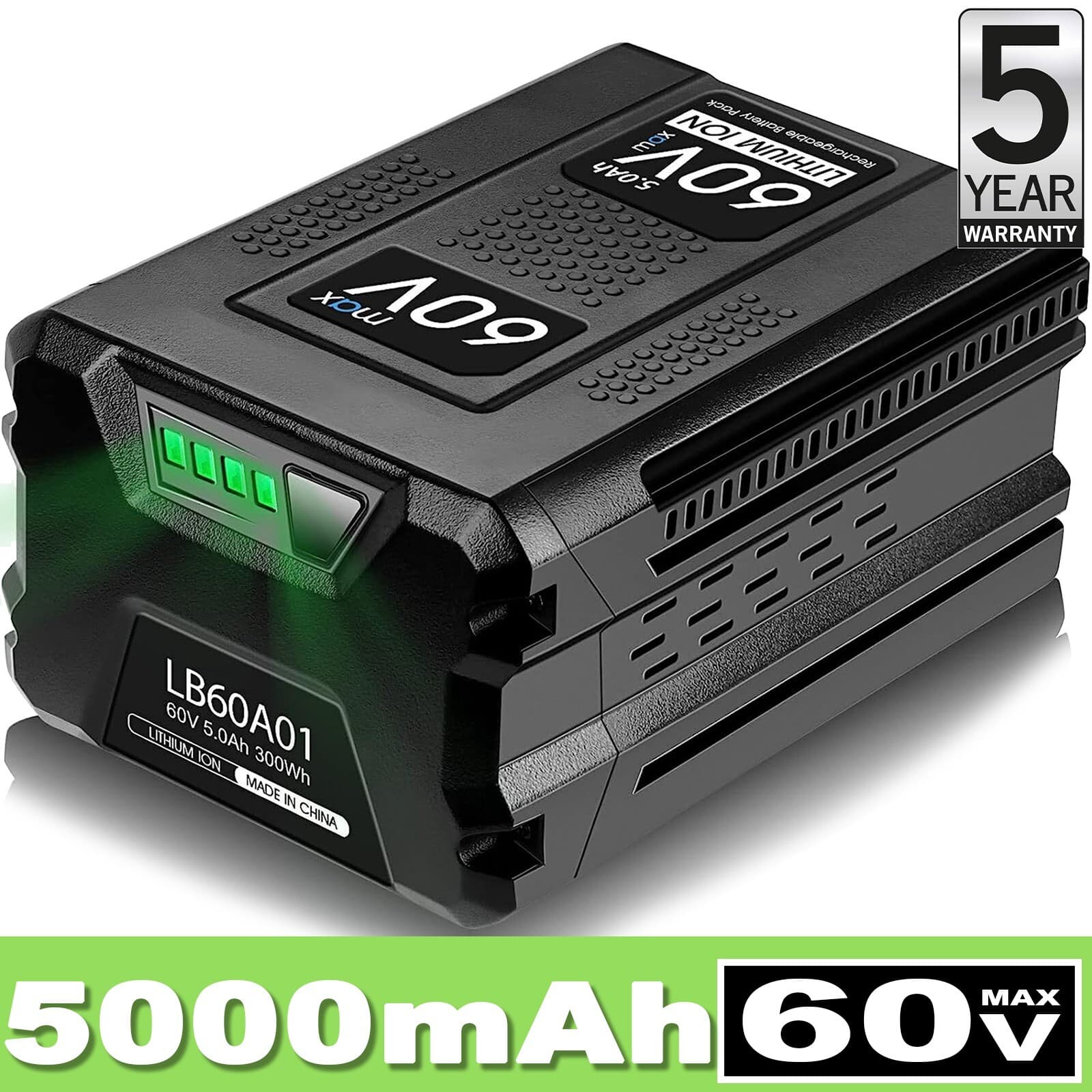 60V 5.0Ah For Greenworks PRO 60V Max Lithium-ion Battery LB60A03 LB60A02 LB604