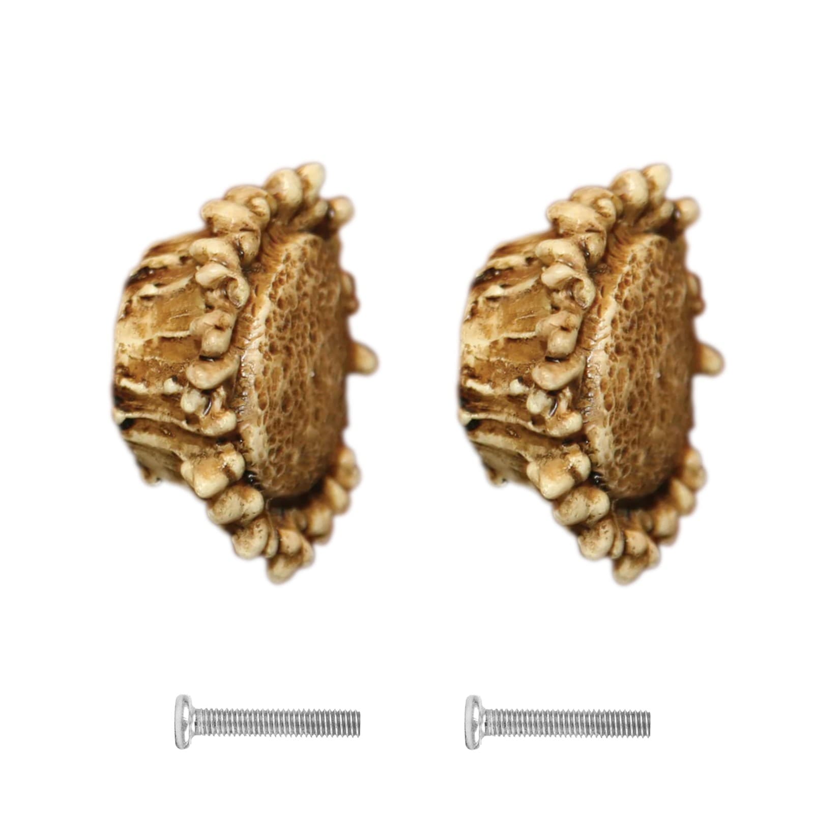 Rivers Edge Products 2-Pack Cabinet Knobs, Poly Resin Drawer Pulls With Screws,