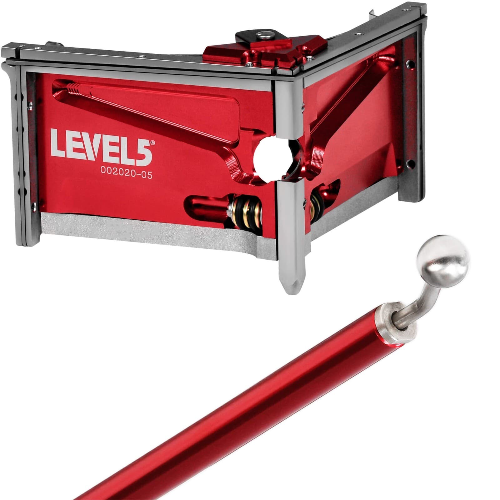 LEVEL5 Drywall Tools - 4" Corner Finisher (Angle Head) + 54" Handle | 4-535