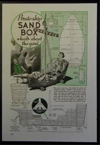 PIRATE SHIP Sandbox 1941 How-To build PLANS Parade Float