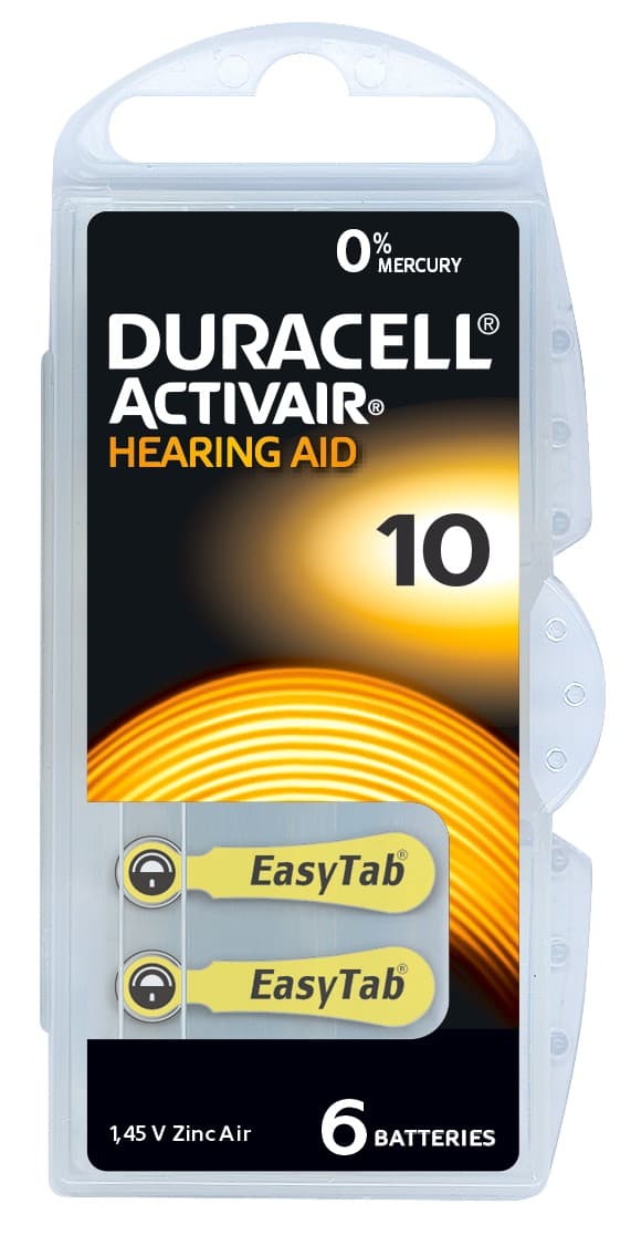 Duracell Hearing Aid Batteries Hearing Aid Batteries Type DA 10, 13, 312, 675