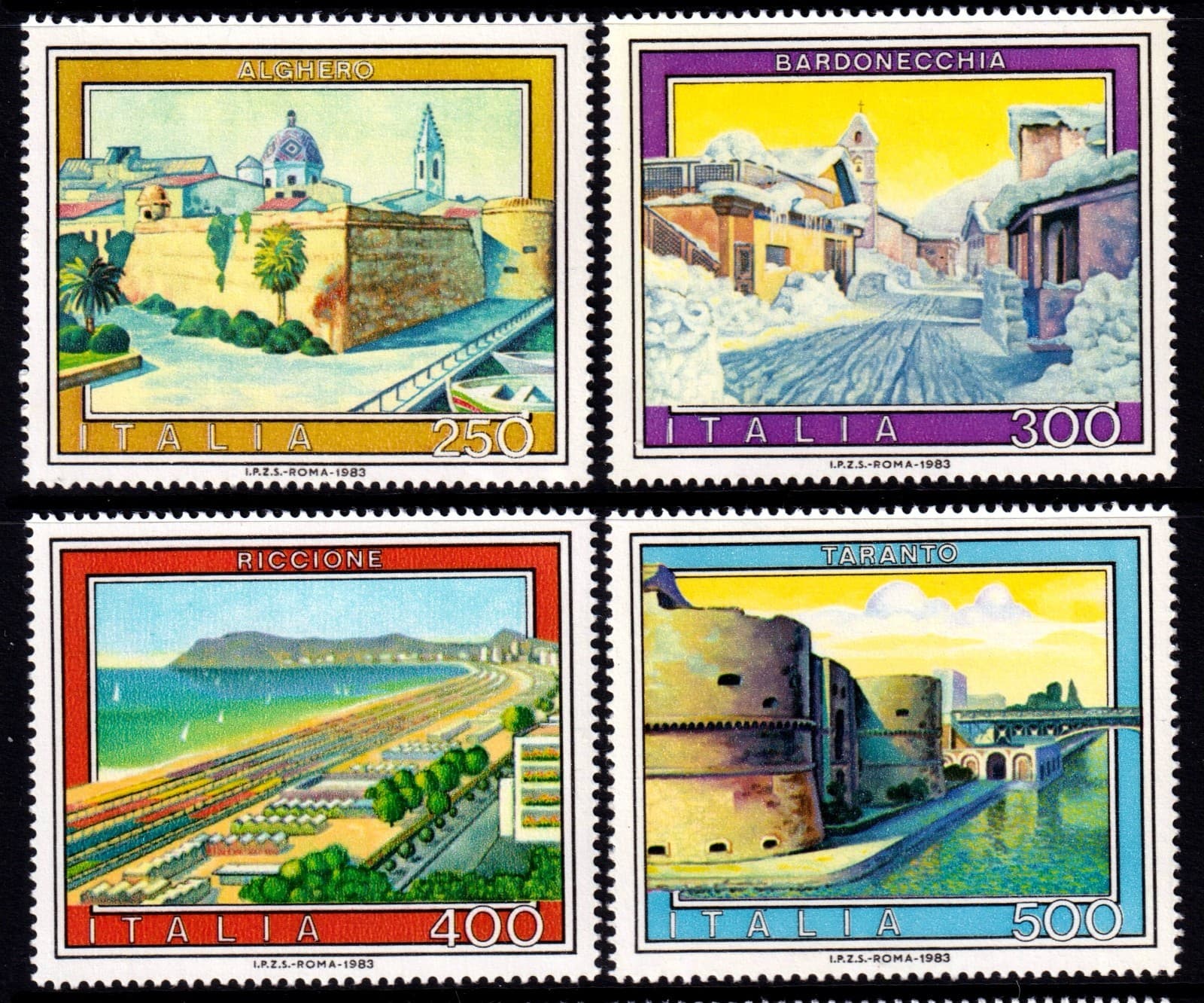 Italy 1983 Tourist Issue Complete Mint MNH Set SC 1563A-1563D