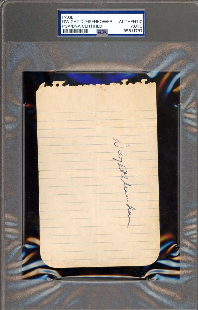 Dwight D Eisenhower PSA DNA Signed Vintage Album Page Autograph