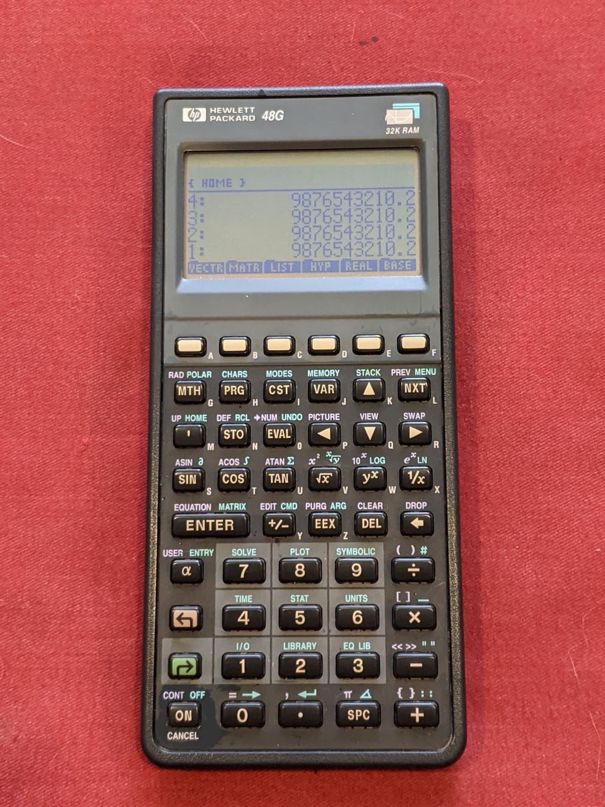 HP 48G Graphing Scientific Calculator 32K RAM Bezel Power