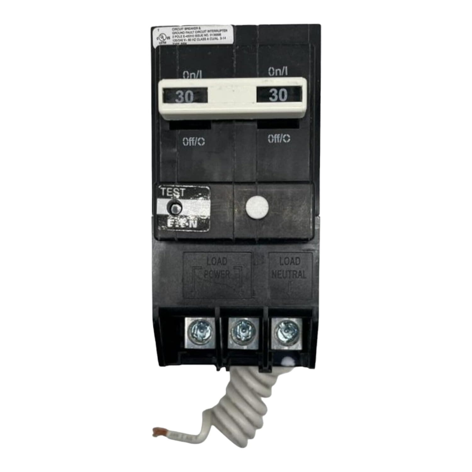 Eaton BRN230GF 30 Amp 2 Pole GFCI Circuit Breaker