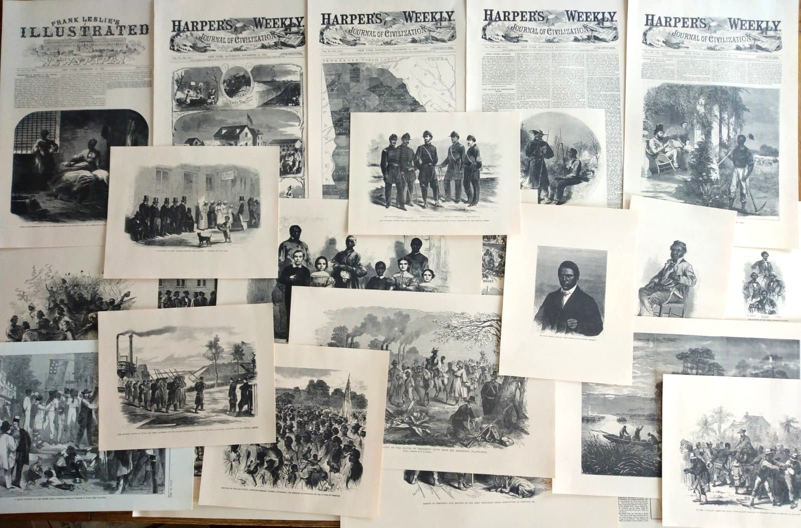 23 Historical African American Civil War Prints ~ Harper's & Leslie's Weekly