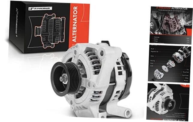 Alternator Compatible with Buick Lucerne 2006-2008 V6 3.8L, 12V 140A 6-Groove