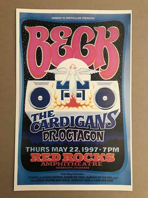 Beck Red Rocks May 22nd 1997 Ultra Rare Promoters Poster Vintage 1st Edition