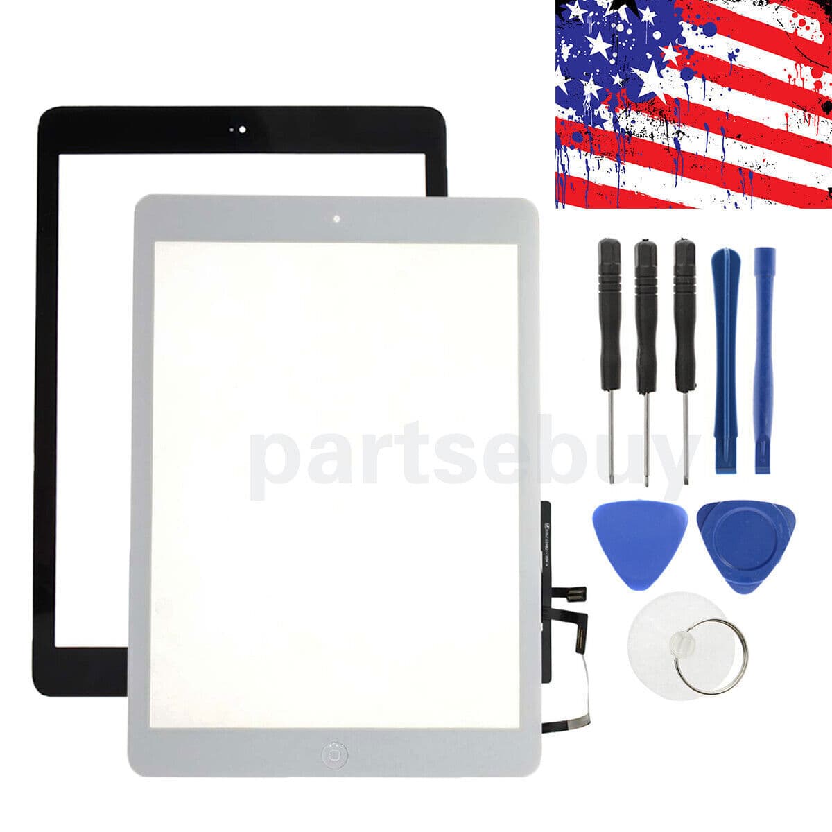 For iPad Air Screen Replacement 1st A 1474 1475 1476 Touch Digitizer+Home Button