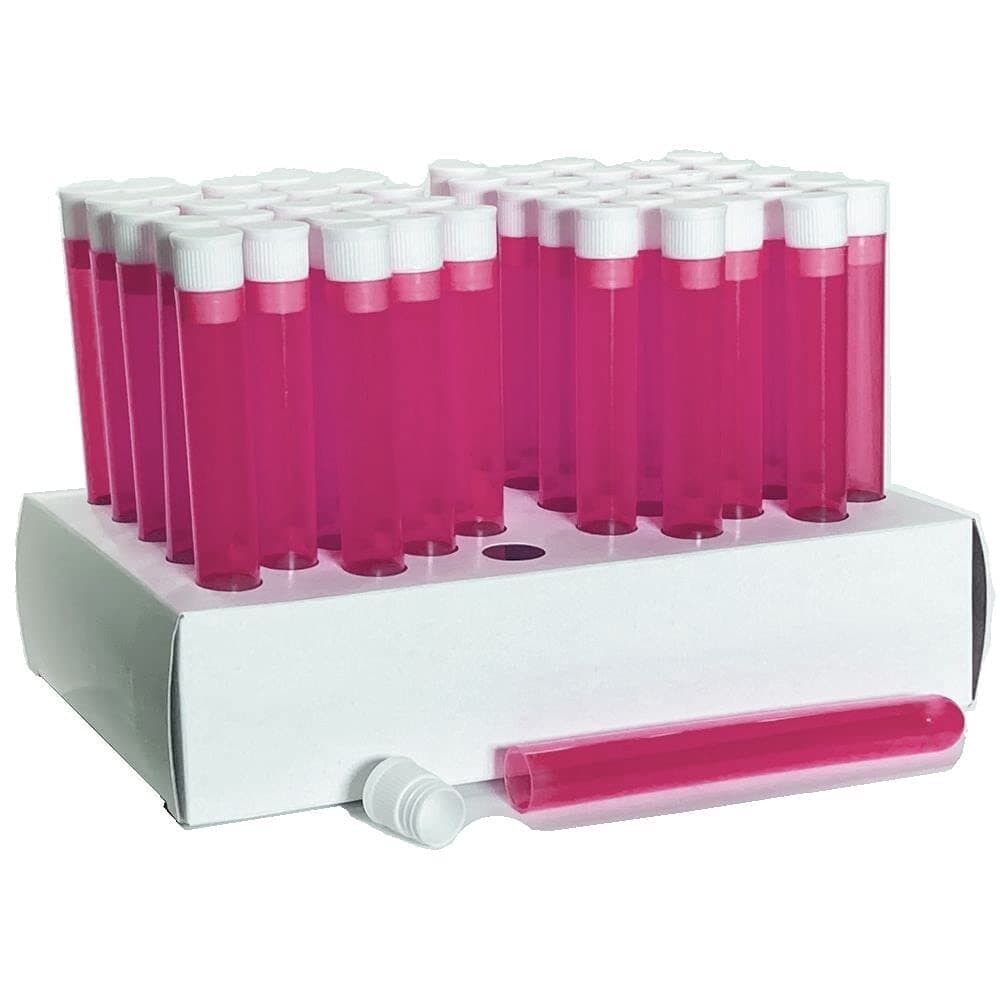 16x125mm Plastic Test Tube Set with Caps and Rack Karter Scientific (Pack of 50)
