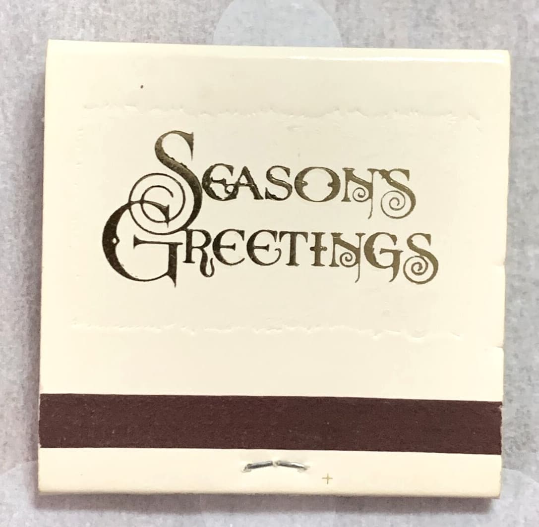 Matchbook Season's Greetings Carnaby Street Inn Embossed #0126
