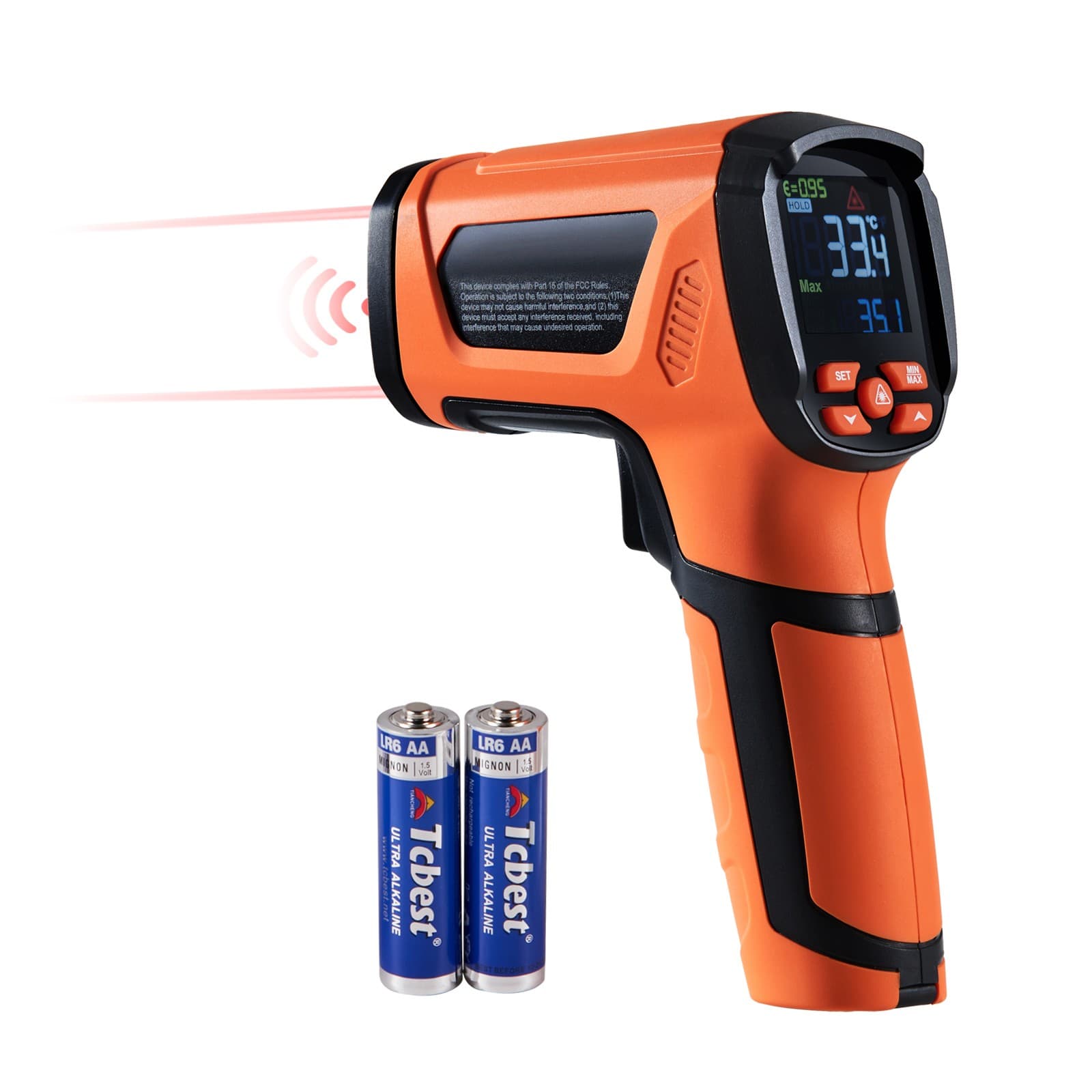 Uimoso Infrared Thermometer -40~2732°F Dual Laser Temperature Gun Non-Contact