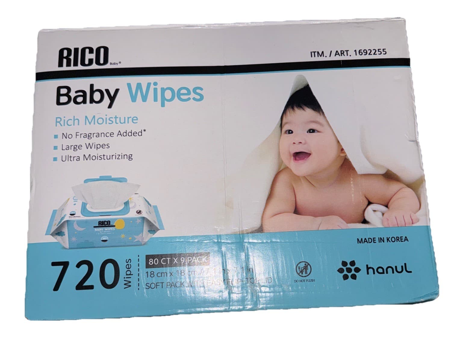 RICO Baby Wipes, 720 Count