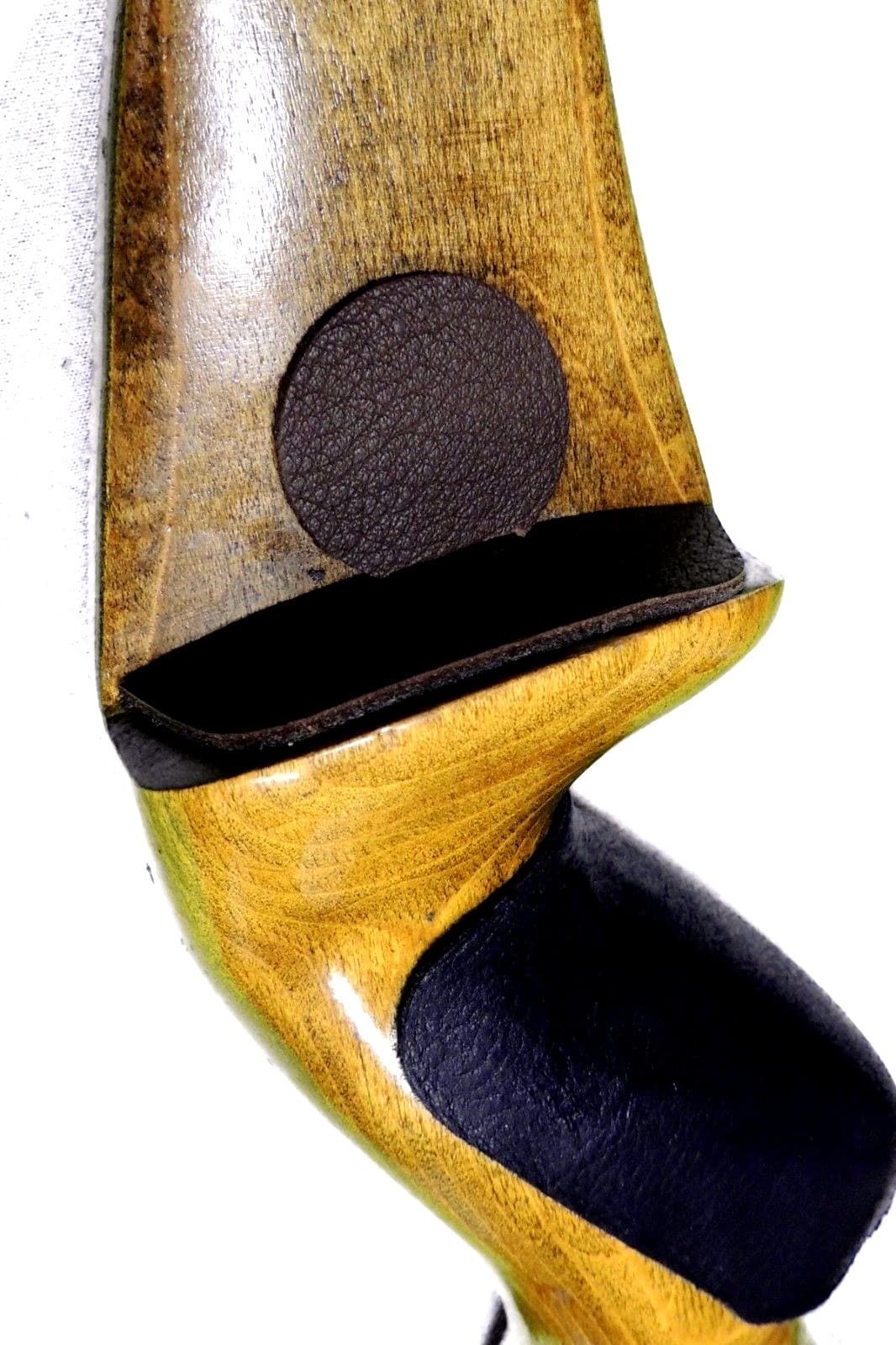 BROWN Traditional Archery 2 PC Adhesive LEATHER BOW ARROW REST KIT Recurve