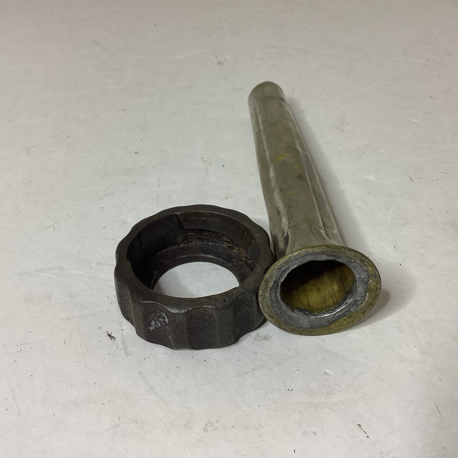 ENTERPRISE 6-8 quart SAUSAGE STUFFER TUBE & NUT Vintage